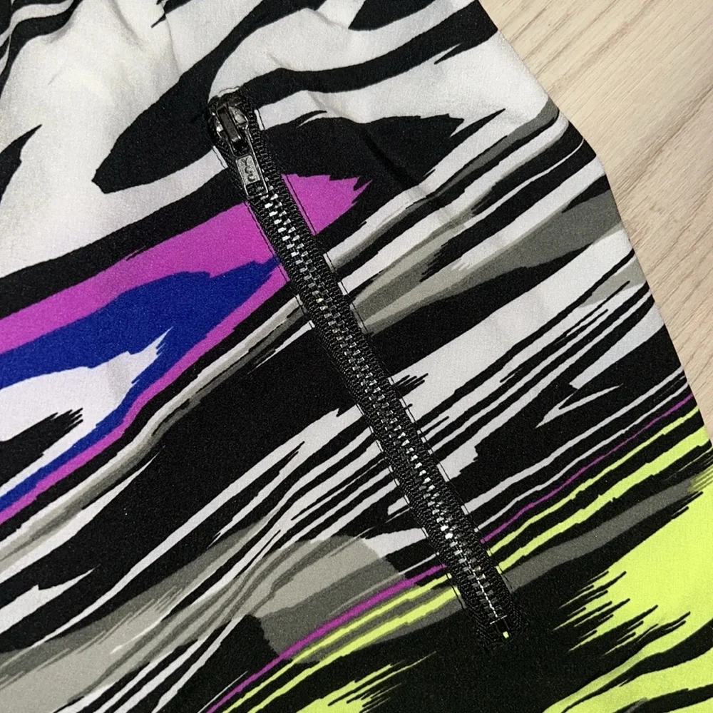 Fabletics Mini Mikah Skirt L Multi Colorful Elastic Waist Pockets Yoga Swim